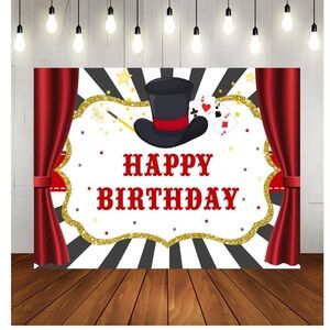 Magic Theme Happy Birthday Backdrop